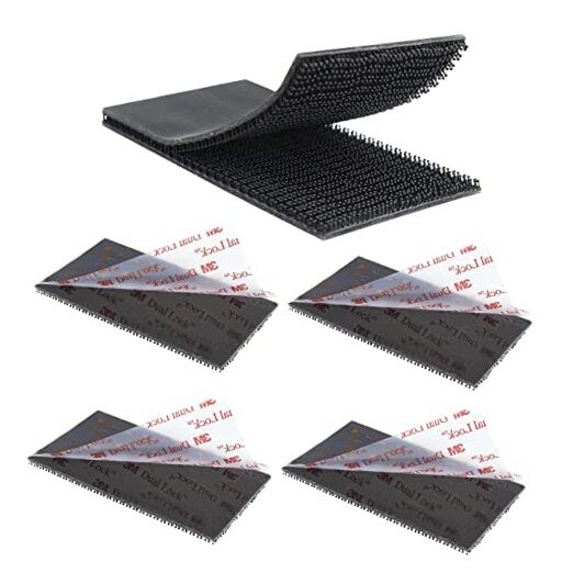 Dual Lock Tape 2in x 4in 4pcs, Dual Lock Heavy Duty Mounting 2"x4" 4pcs Black