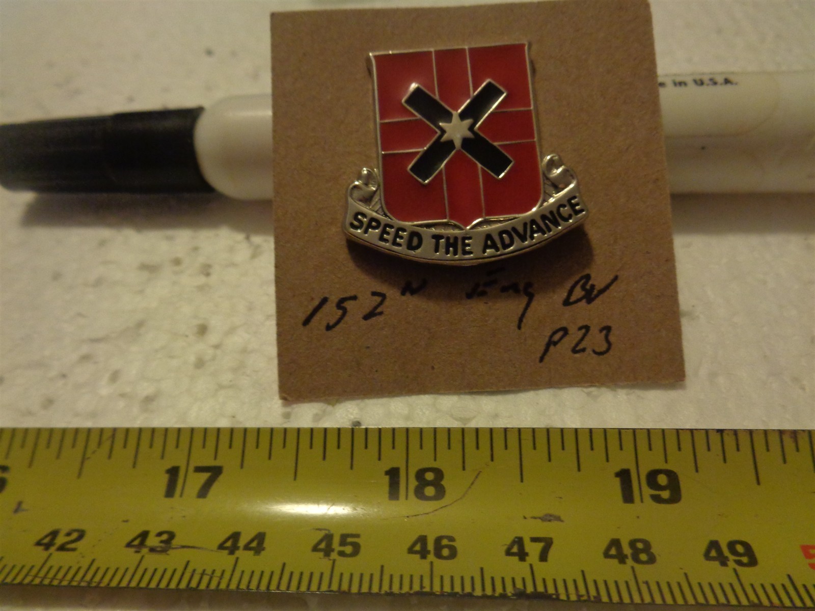 152nd Engineer Battalion P23 Unit Crest, DI, DUI (DRAW#J2)
