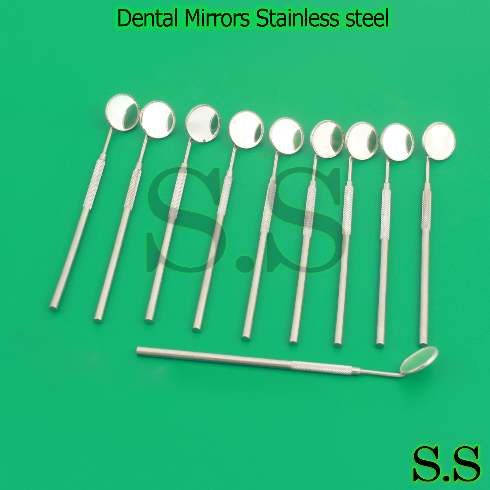 12 Dental Mirrors # 5 Surgical Instruments DN-424