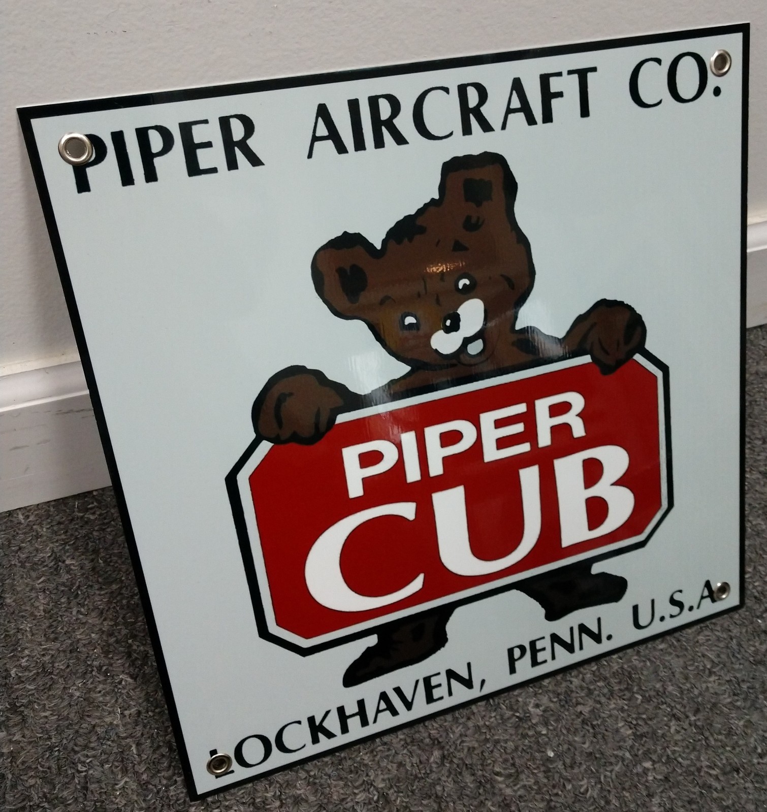 Piper aircraft Cub sign ... Pilot Airline Airport Airplane .. FREE ship 8+ signs