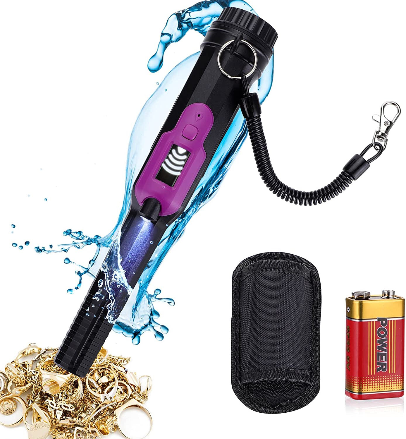 Metal Detector Pinpointer Waterproof Handheld Pin Pointer Search Finder Probe