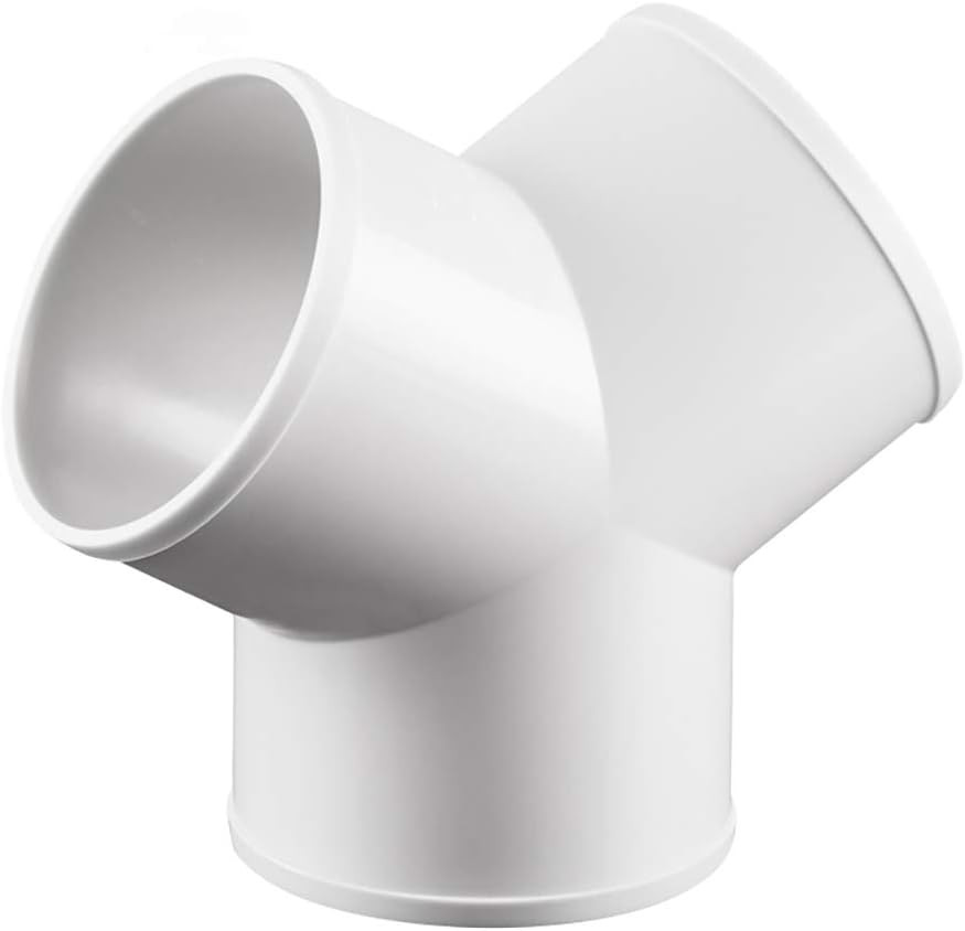 3 Way Duct Connector, Duct Splitter for Exhaust Fan Dryer Vent Hose, 4 Inch Dia.
