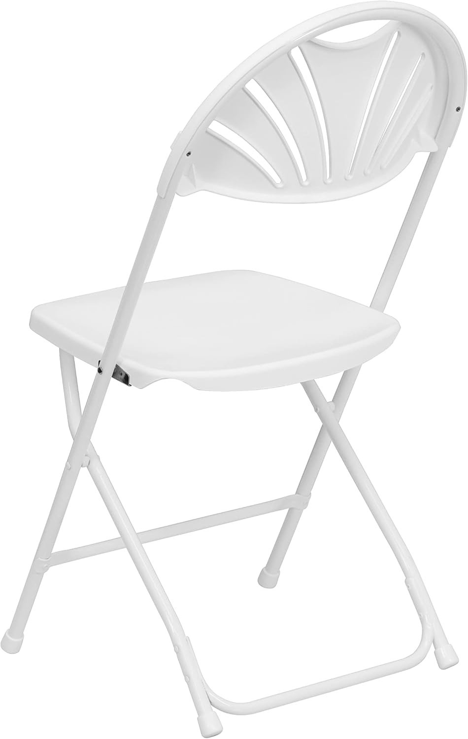 Durable White Folding Chairs - 2 Pack, Ideal for Indoor/Outdoor Events