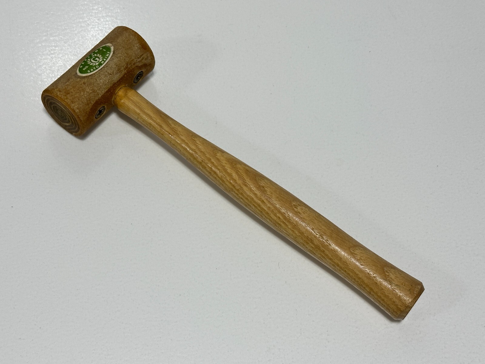 NOS Garland Tools No. 1 Saco, Maine Rawhide Head Mallet Hammer