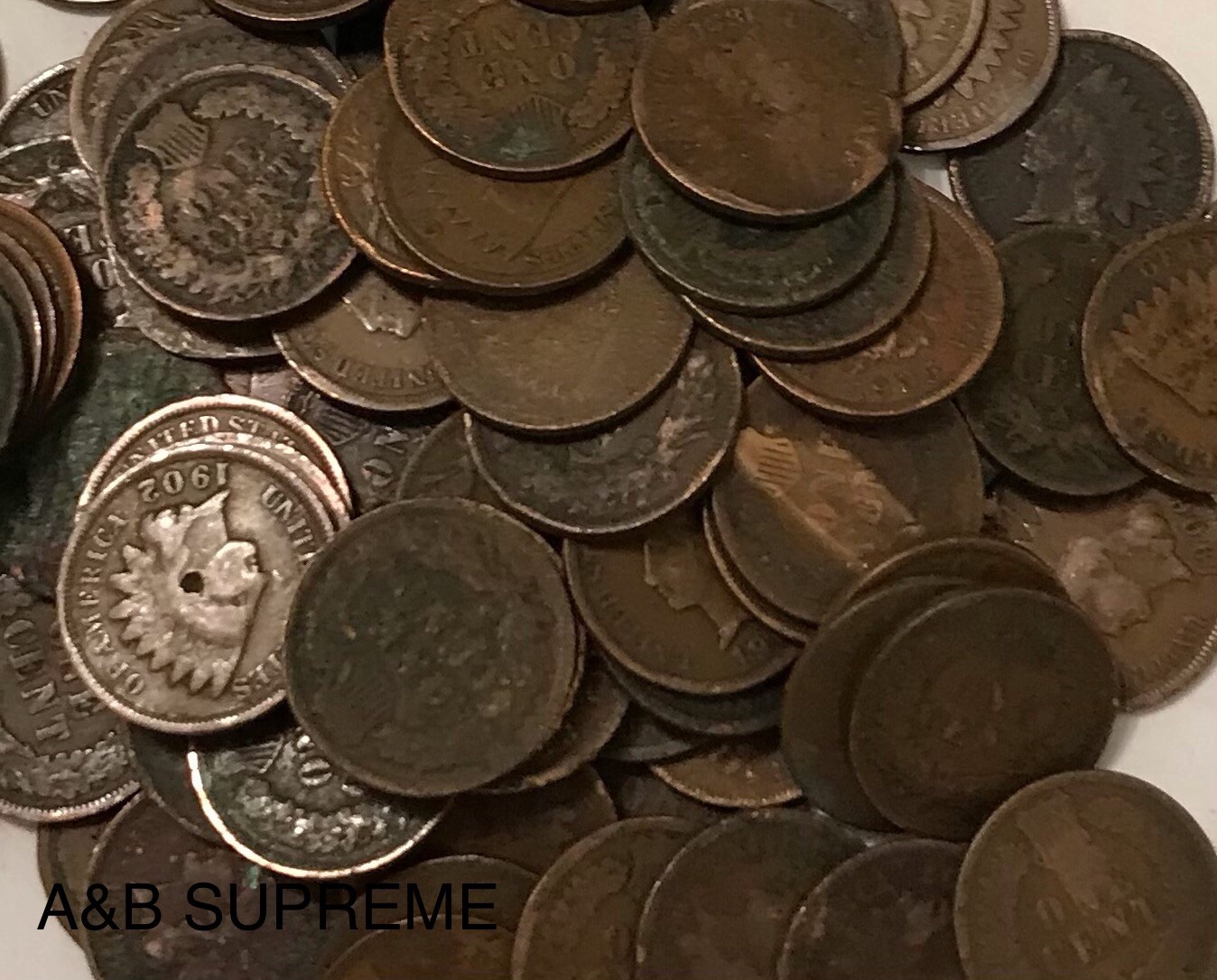 Huge Collection Of 100 Indian Head Cent Penny Culls Lot