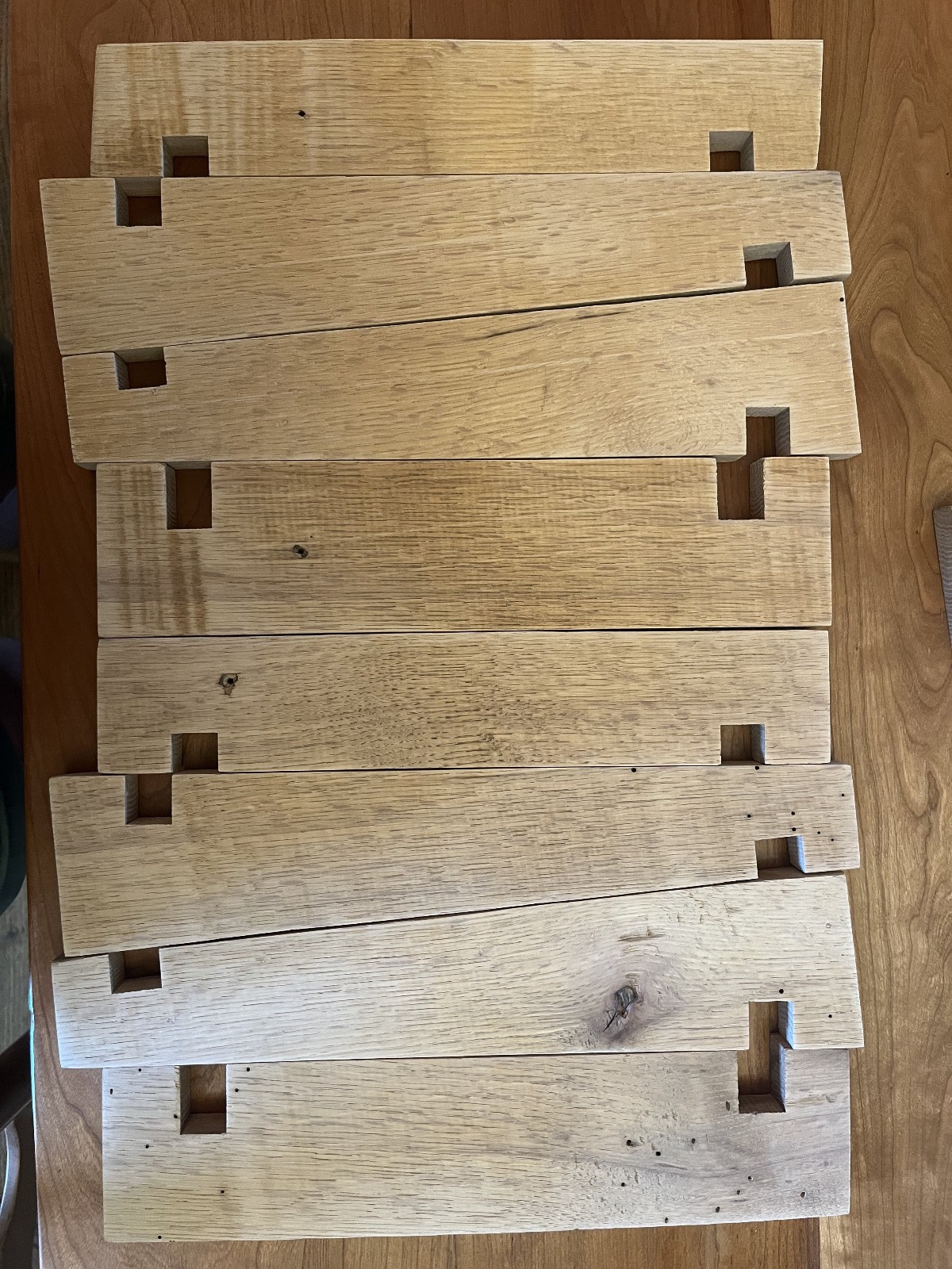 low profile tilted speaker stand wood pair finished rustic oak