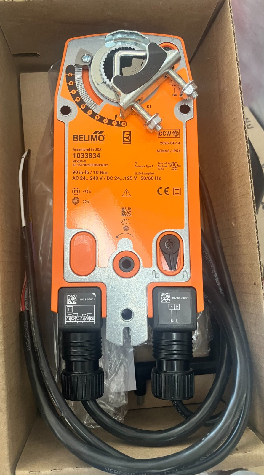 Belimo Actuator NFXUP-S 24-240V Model 1033834 BRAND NEW