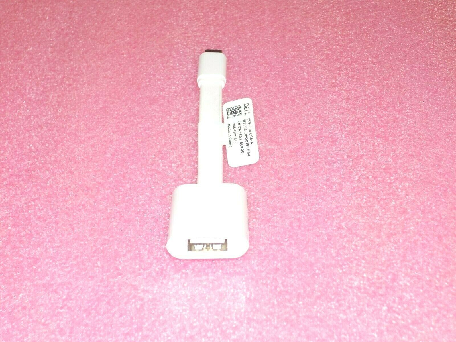 Genuine Dell Adapter USB-C to USB-A 3.0 DP/N W56D3 White Cable