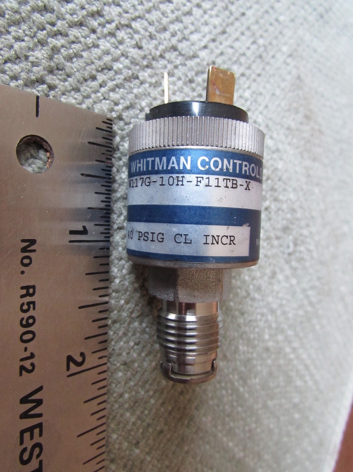 WHITMAN CONTROLS W117G-10H-F11TB-X 40PSI Metal Gasket Pressure Switch Cl Incr