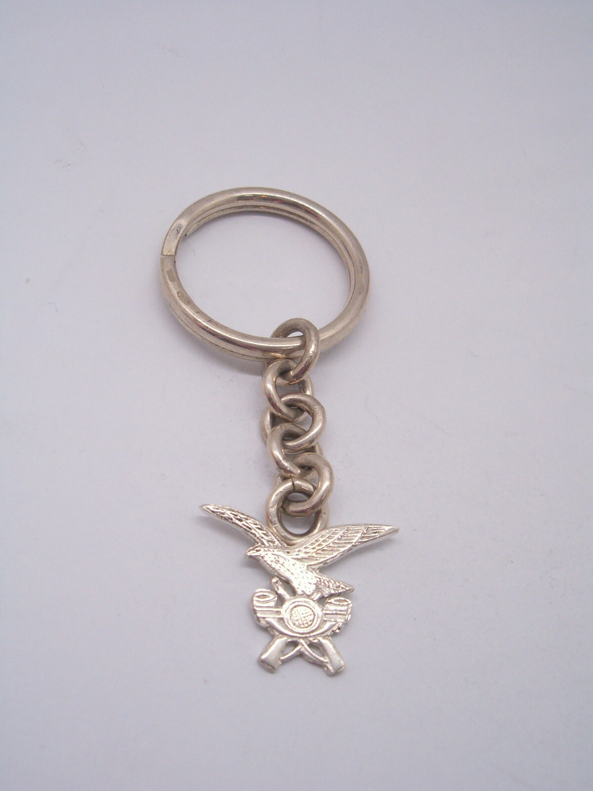 925 Silver ALPINE Badge Keychain - Army Symbol - Logo