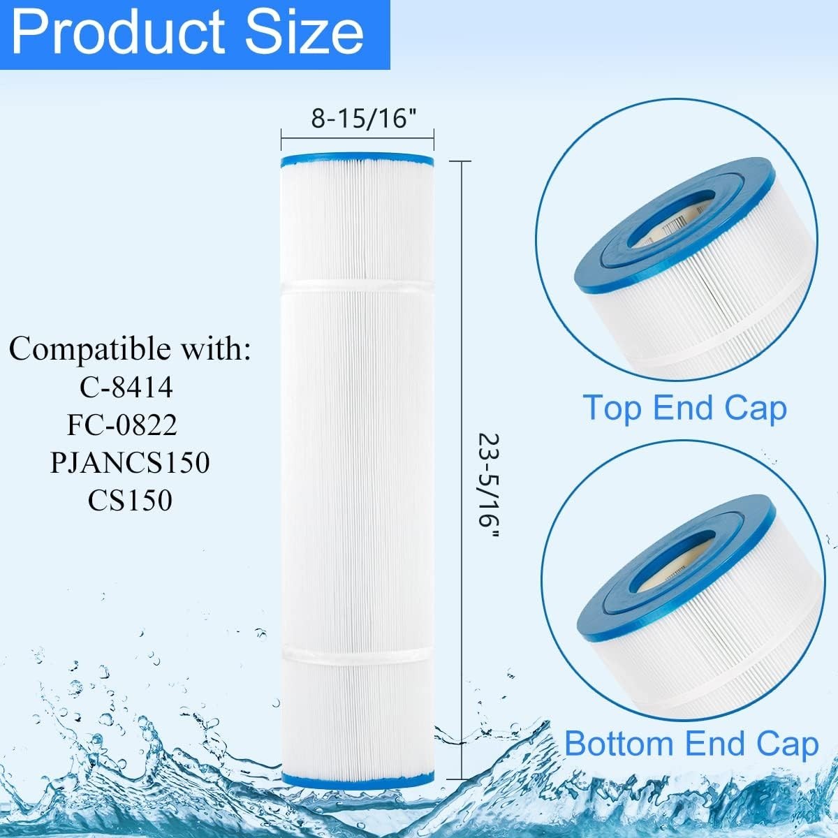 CS150 Pool Filter Cartridges CS150, R0462300 PJANCS150 X-Stream CC1500 CCX1500