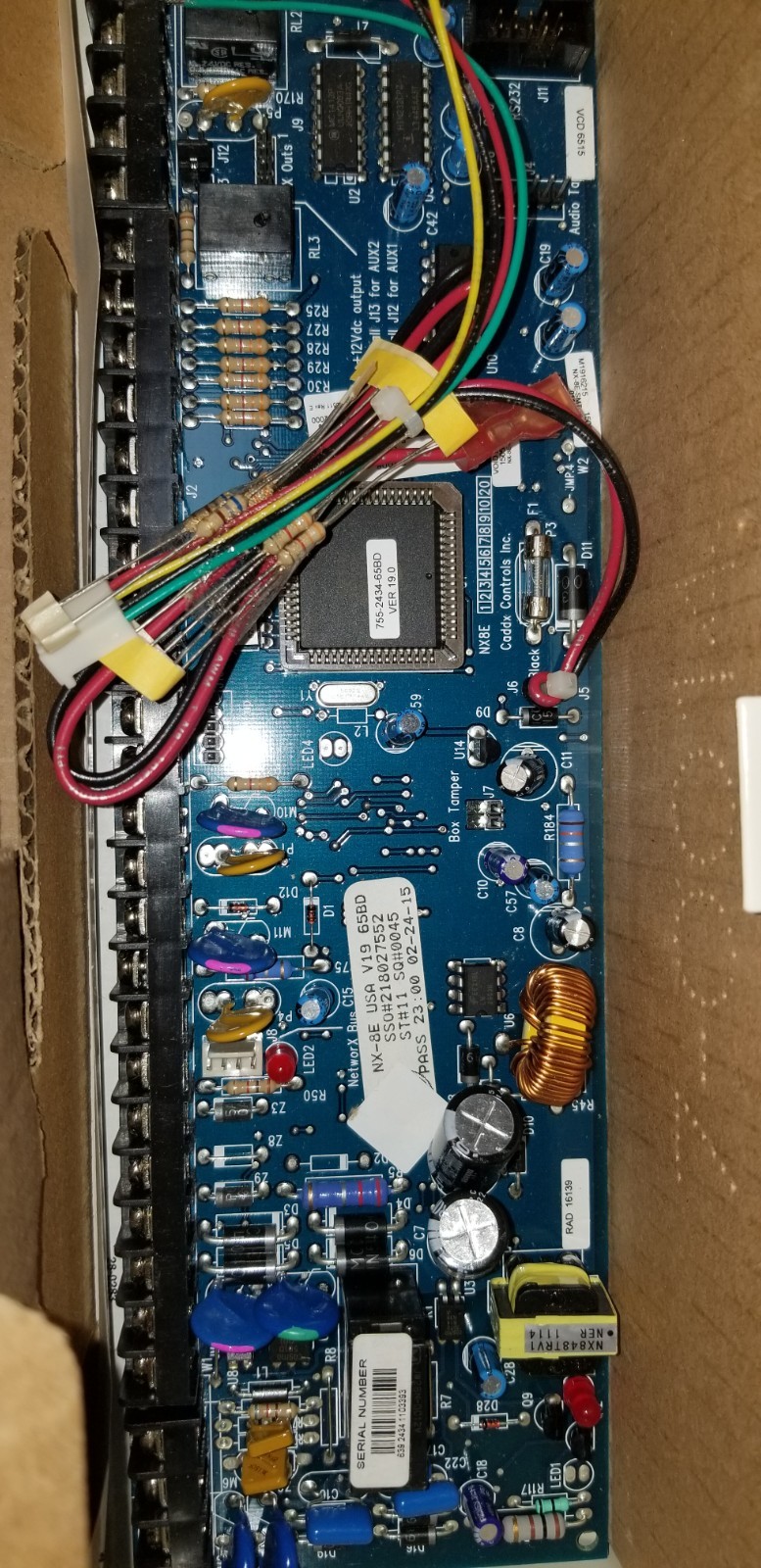 Interlogix GE Security NetworX NX-8E Alarm Control Panel Board & Enclosure NEW