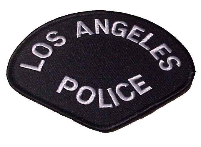 LOS ANGELES CALIFORNIA 3 1/2 x 4 1/2"  POLICE  SHOULDER  PATCH  FREE SHIPPING!!!