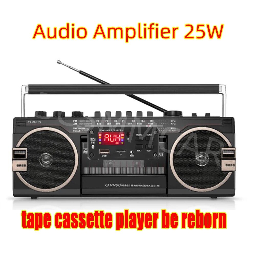 Amplifier Bluetooth 5.0 MP3 Player Decoder Board USB AUX FM Radio Module Speaker