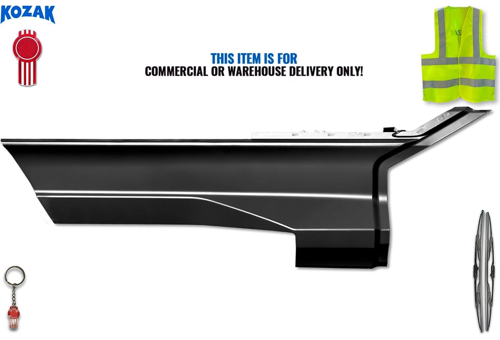 Kenworth T680 Next Gen 2022+ Front Step Fairing Panel w/Bracket Left Driver Side