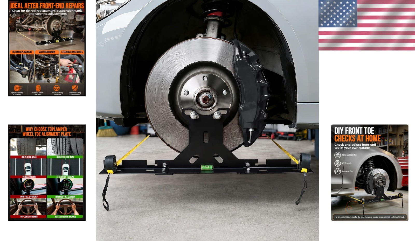 Quick Setup Wheel Toe Alignment Tool for Autos - Heavy Duty Design for DIY Use