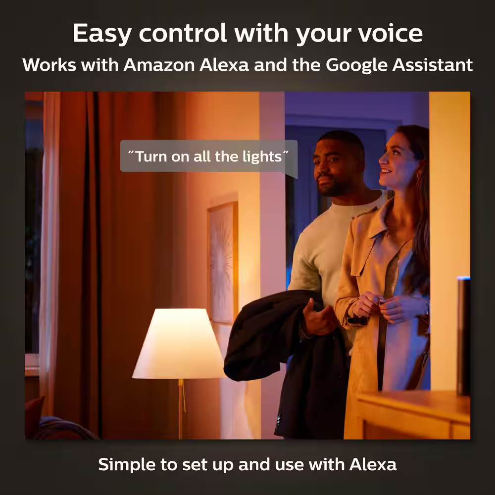 85-Watt Equivalent BR30 Smart LED Color Changing Light Bulb with Bluetooth (4-Pa