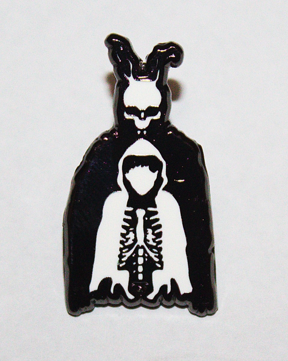 Donnie Darko Movie Donnie in Front of Rabbit Image Metal Enamel Pin NEW UNUSED