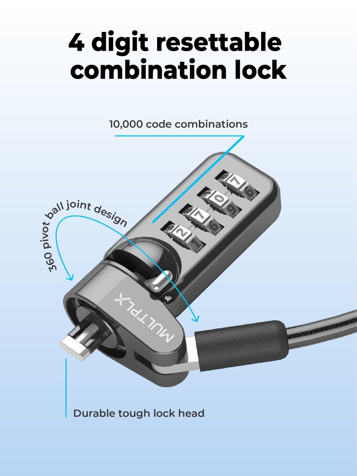 Universal Laptop Security Lock | Compatible with All Laptops inc MacBook | 1....