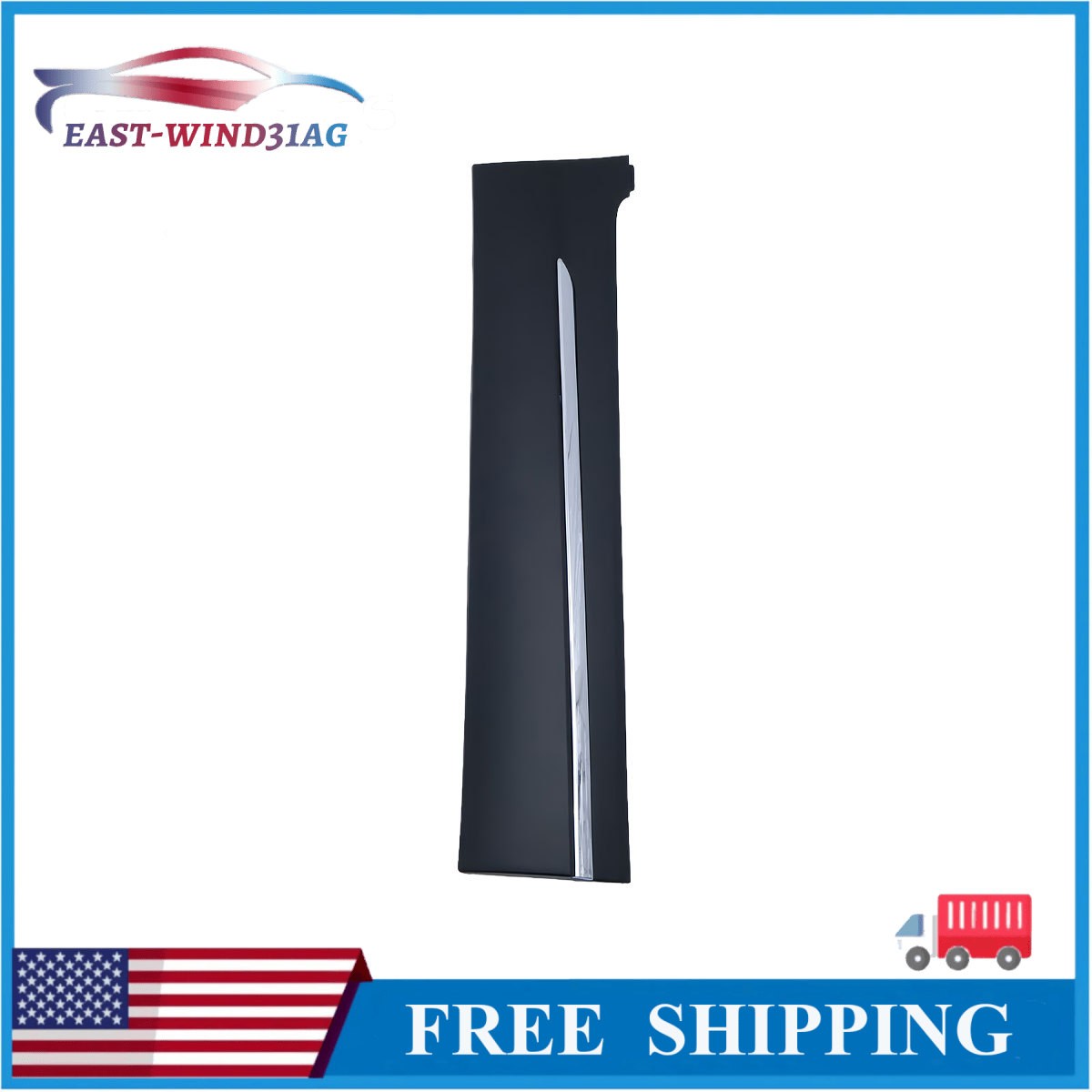 Rear Lower Door Molding Trim W/Chrome Fits 2019-2022 Honda Pilot Passenger Side