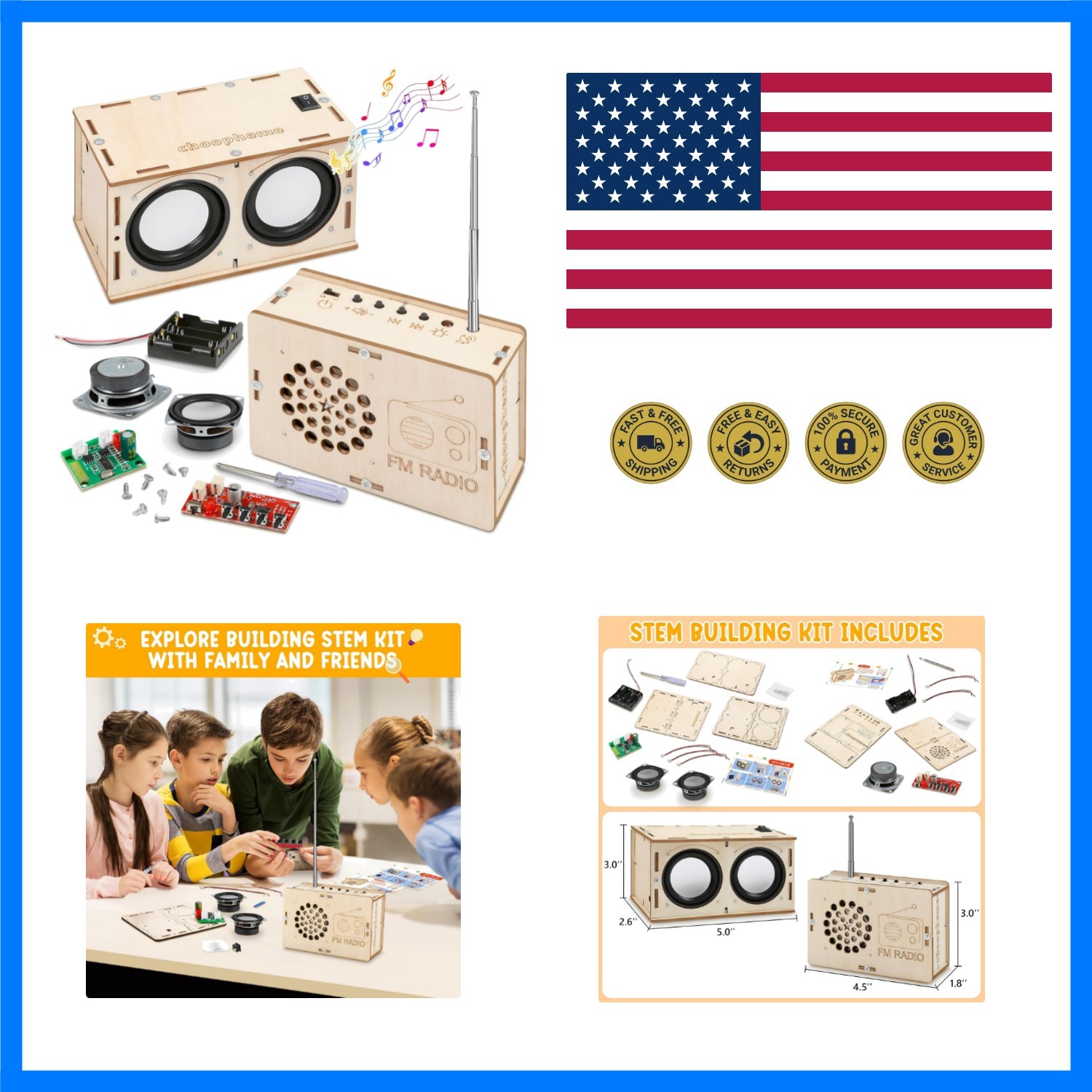 Stem Projects Toys for Boys age 8-12 12-14 Science Kit Building Own Bluetooth...