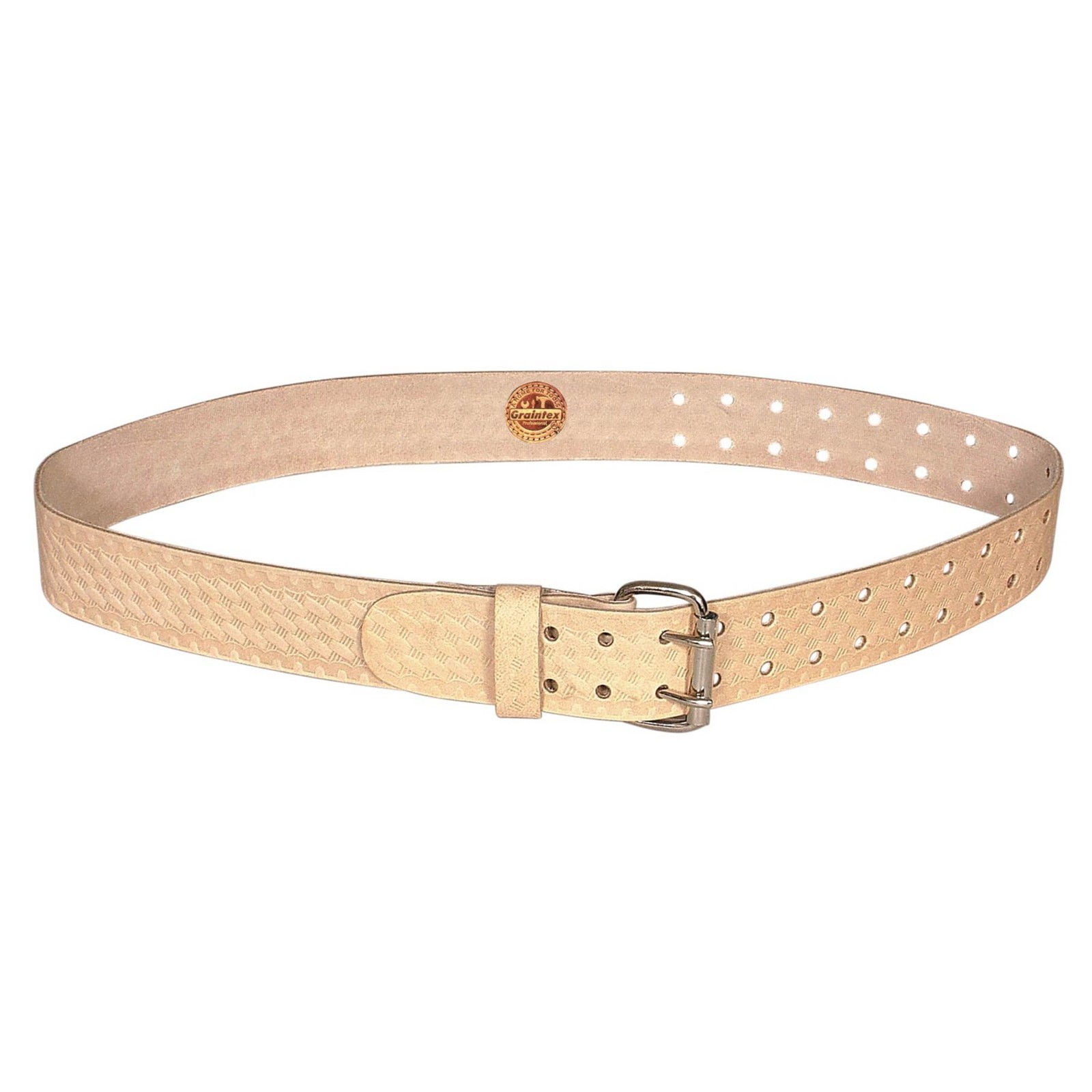 Graintex LB2026 2" Leather Belt Embossed Top Grain Leather Fits Waist 28" to 50"