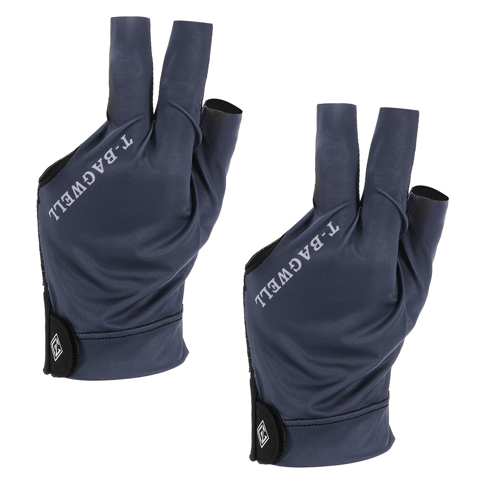2Pcs 3 Finger Pool Glove Left Hand Billiard Gloves Blue
