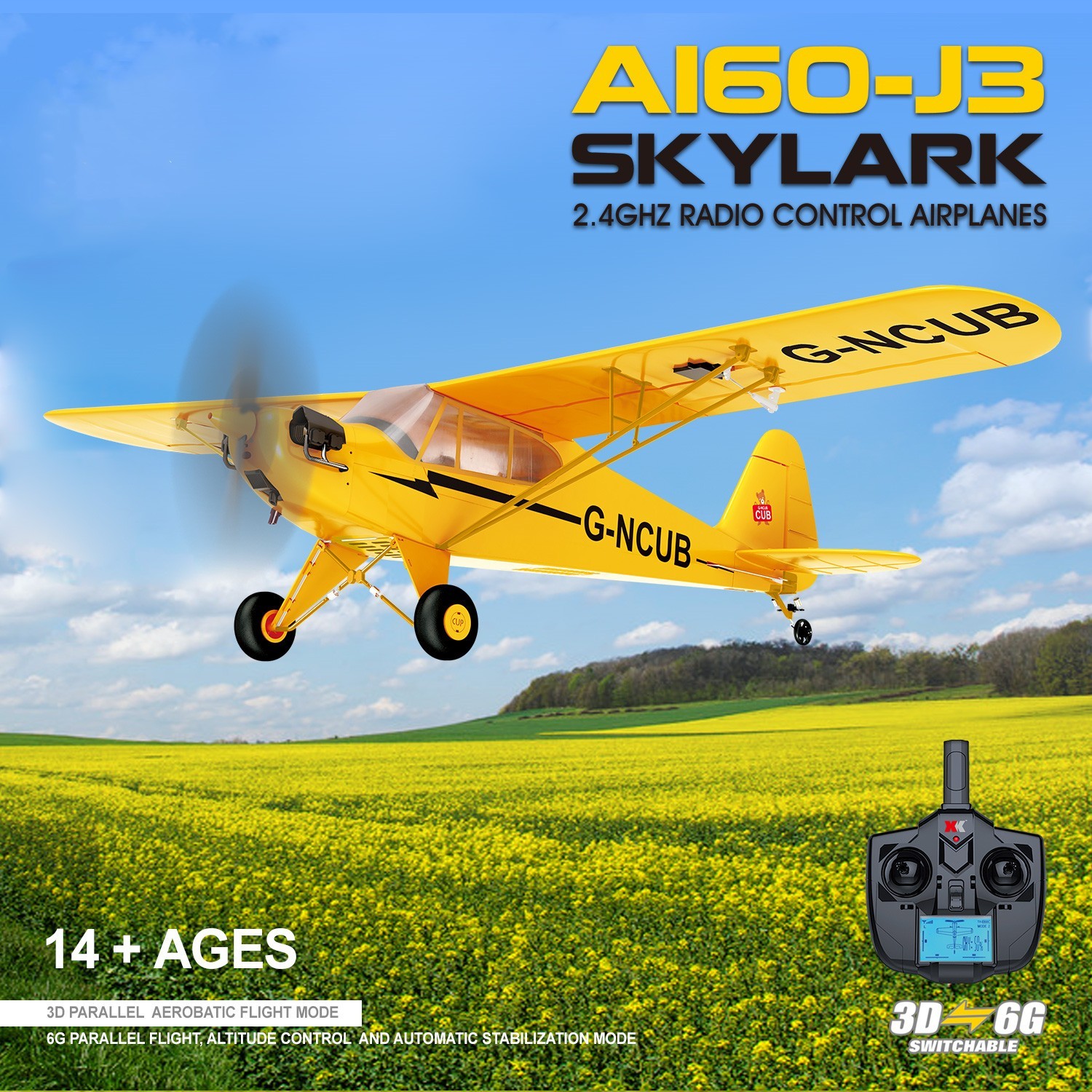 Original Remote Controller, Compatible with WLtoys A160 RC Plane