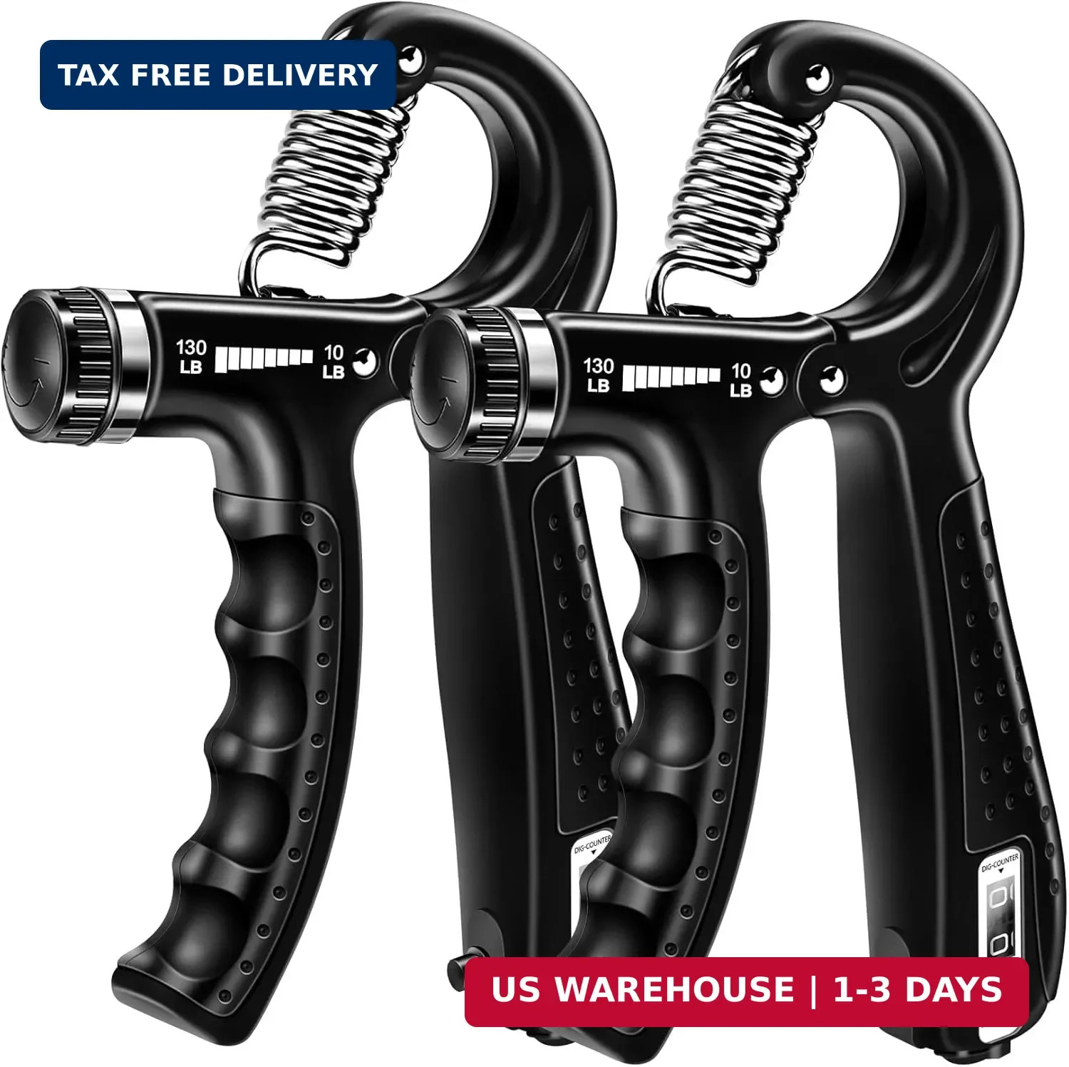 Grip Strength Trainer (2 Pack), Forearm Strengthener, Hand Grip Gripper Strength
