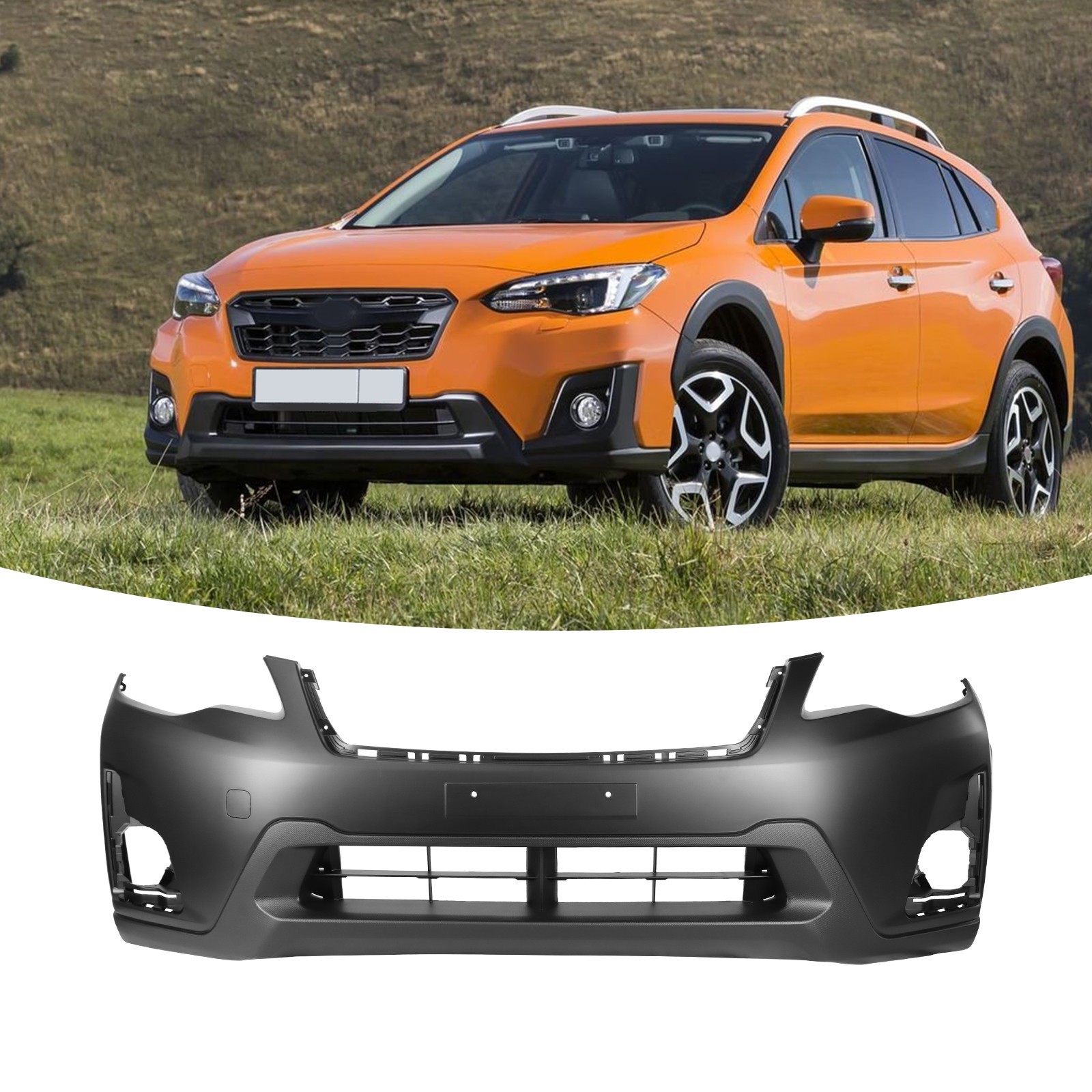 Black Front Bumper Cover For 2016-2017 Subaru Crosstrek 57704FJ070