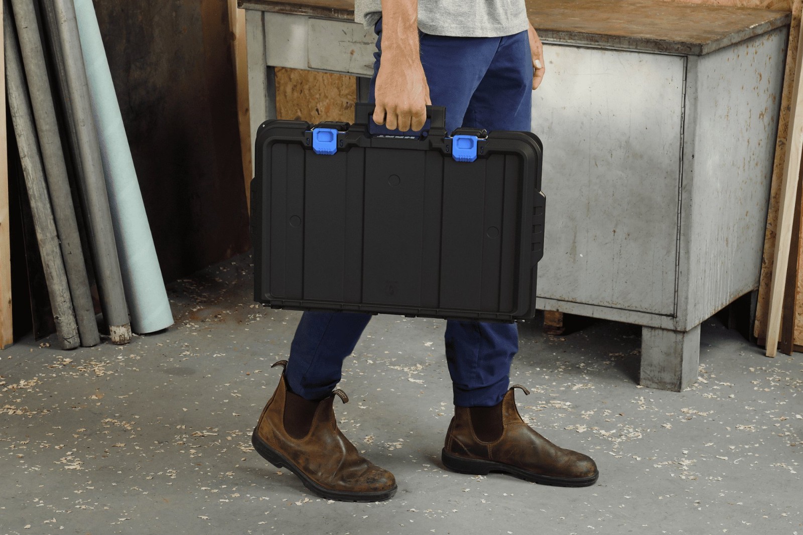 HART Stack System Tool Box with Blue Organizer & Dividers Single