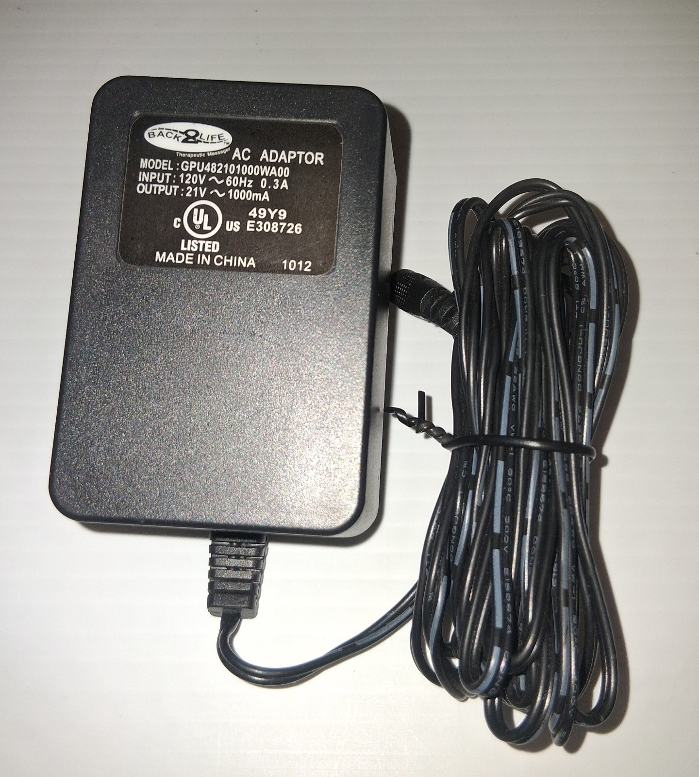 OEM Back 2 Life AC Adapter Model GPU 48210100 WA00