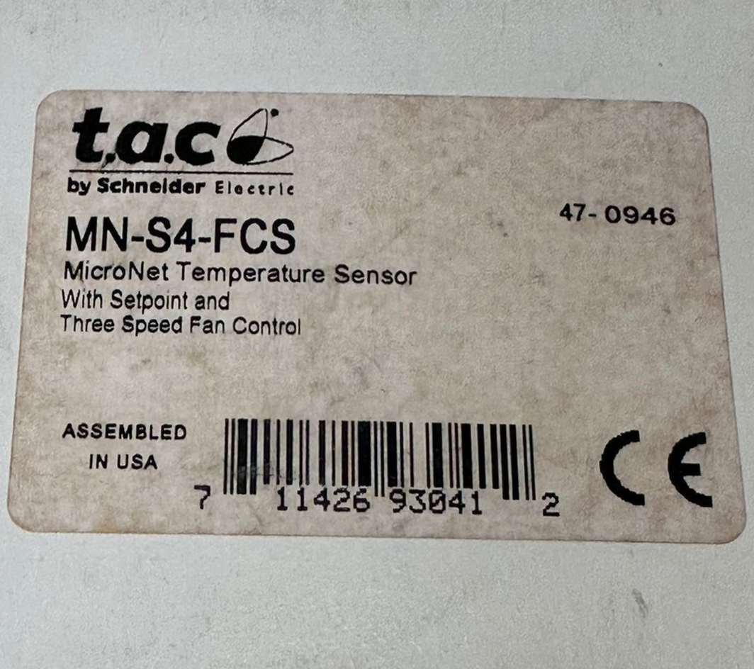 T.A.C MN -S4-FCS MICRONET TEMPERATURE SENSOR