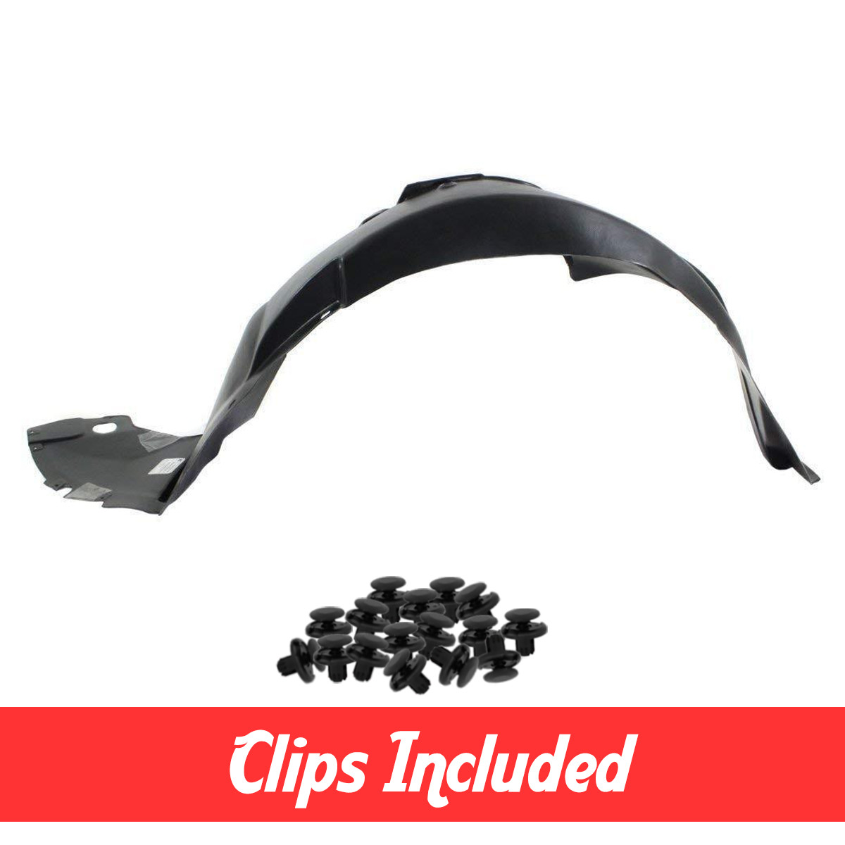 Front Left Driver Side Fender Liner w/ Clips For 2010-2012 Ford Fusion FO1248143