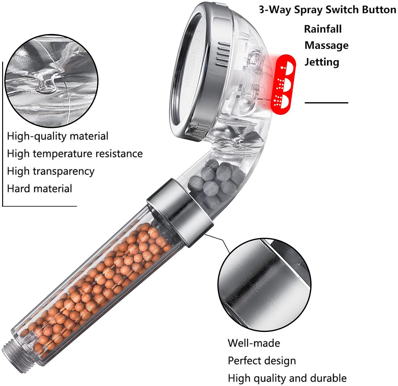 Shower Filter For Hard Water Shower Head Filter HandheldRemove Chlorine Fluoride