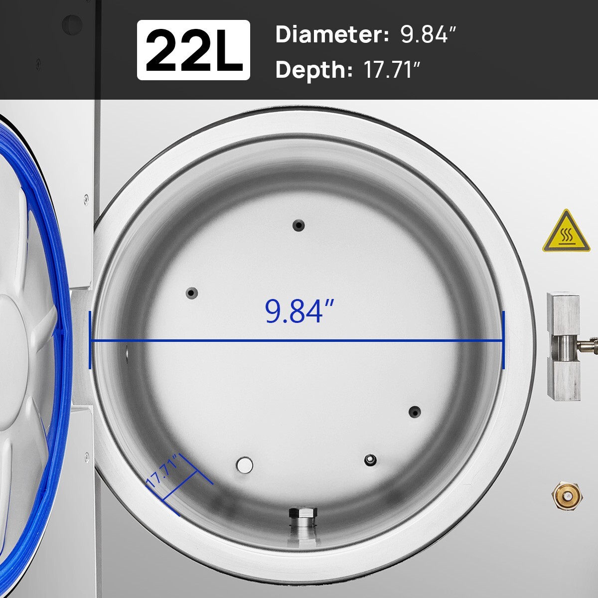 22L Class B Dental Autoclave Steam Sterilizer Vacuum Sterilization with Printer