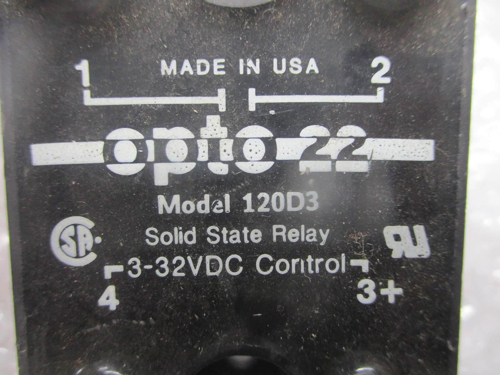 OPTO 22 MODEL 120D3 SOLID STATE RELAY 3/32V (AS PICTURED) UNMP