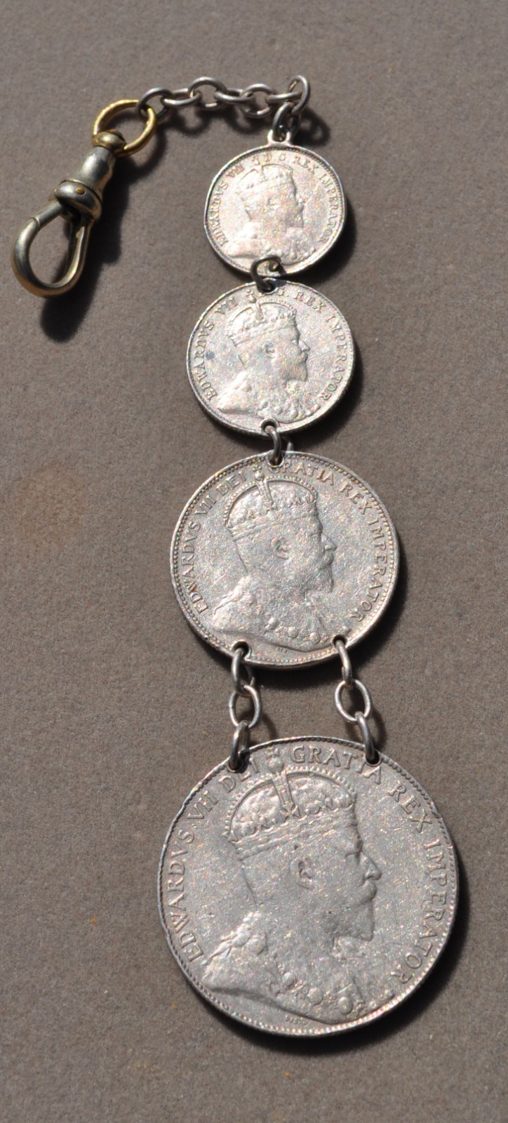 EARLY 1900’S CANADIAN SILVER COIN WATCH FOB