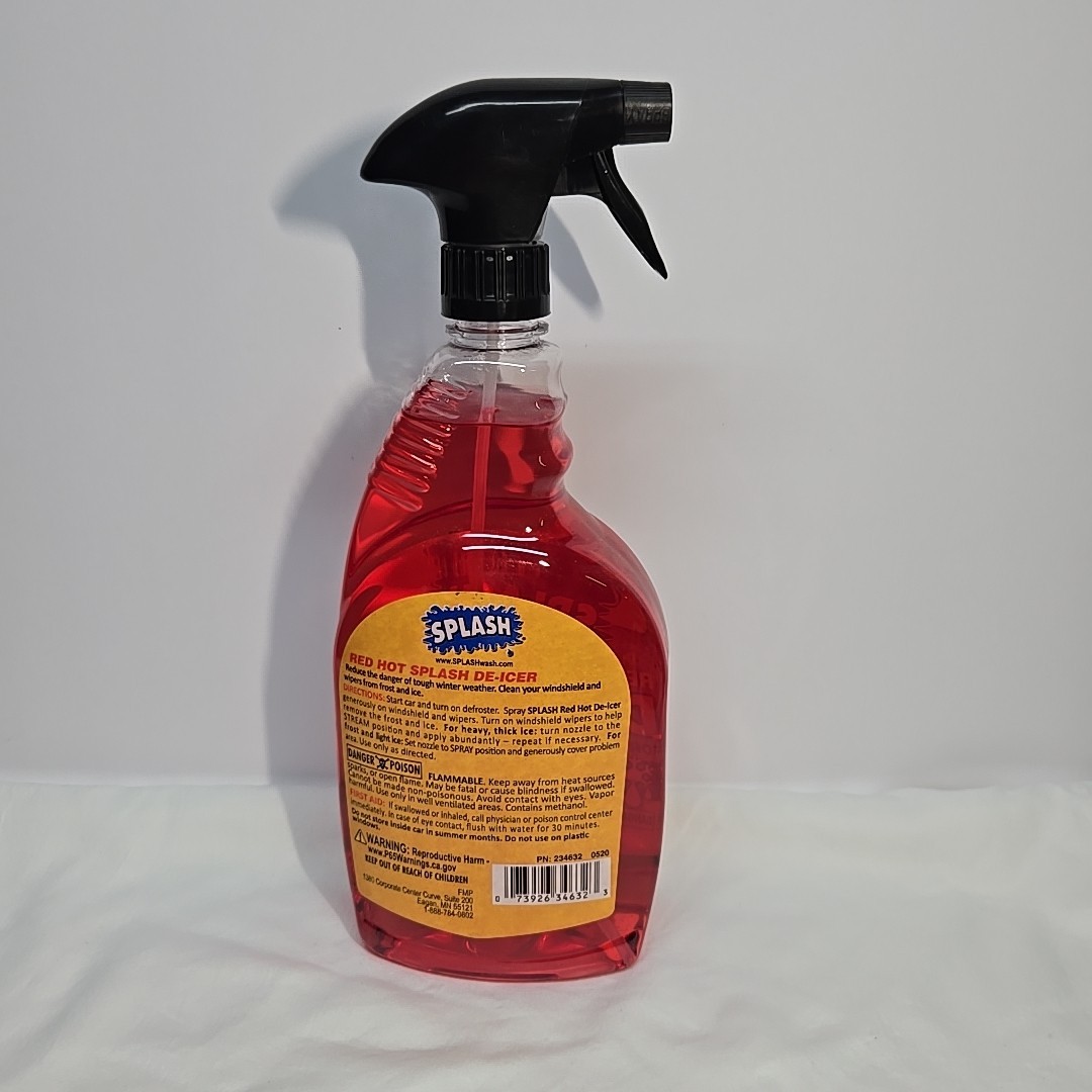 1-SPLASH Red Hot De-icer Windshield and Wipers Trigger Spray 32 Ounces