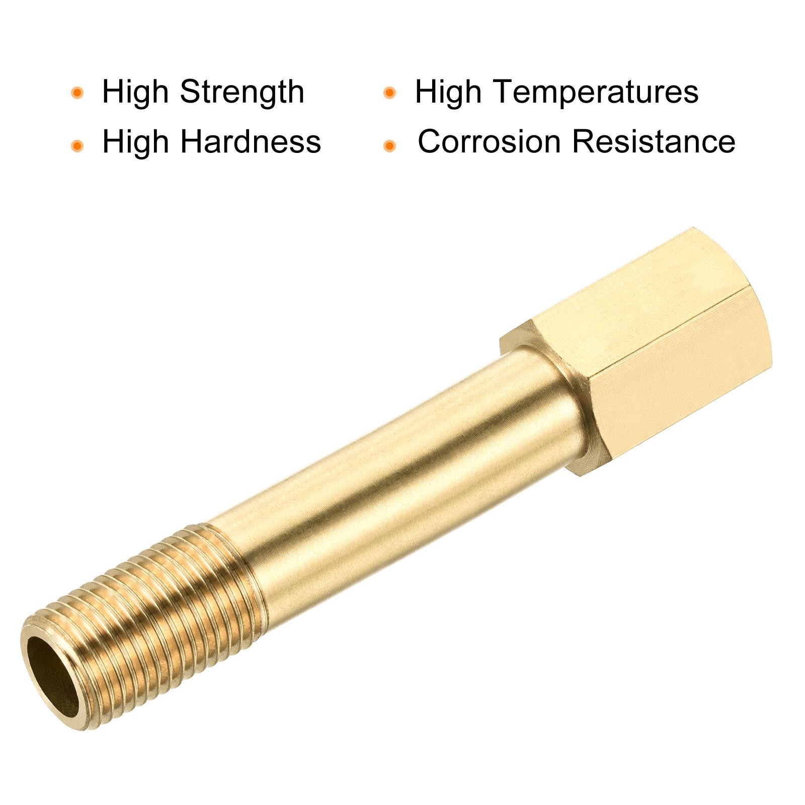 Brass Pipe Fitting G1/4 Adapter 75mm Extension Connector Hex Coupling 2 Pack