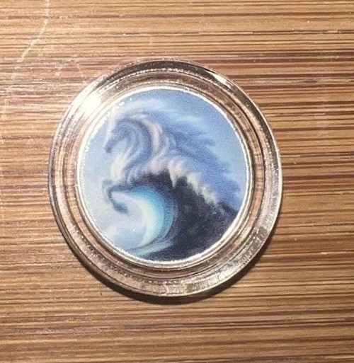Seahorse Horse I1 Gram .999 Fine Pure Silver Bullion Colorized Round Coin Bar