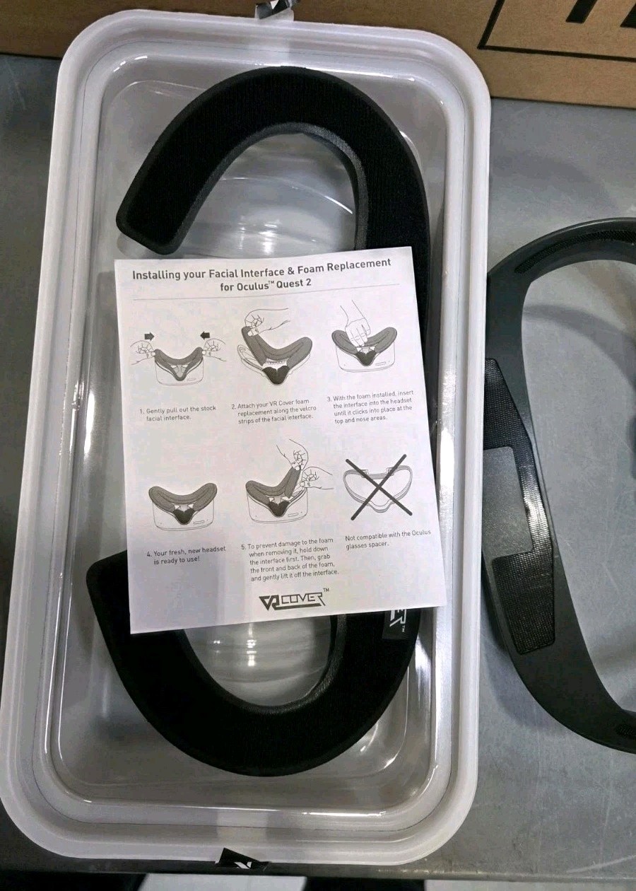 VRCover Foam Face Pad Replacement Set for Meta/Oculus Quest 2 Standard Edition