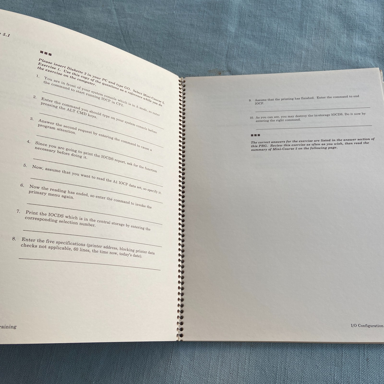 IBM SRA Computer Training Library 308X Hardware Operator Reference Guide Vintage