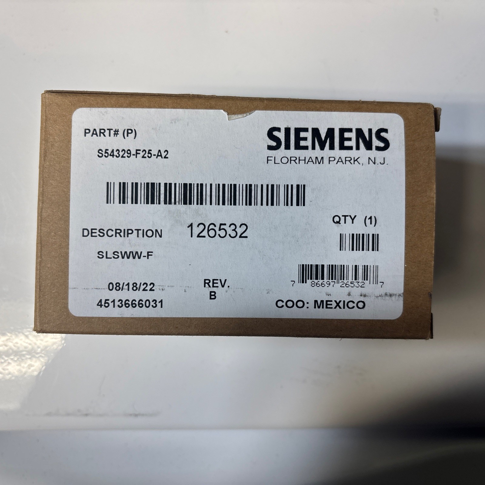 Siemens SLSWW-F White Wall Mount Strobe  NIB