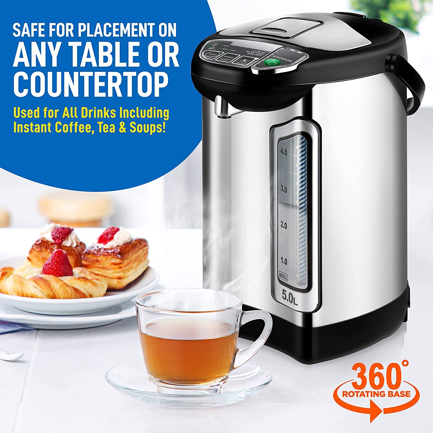 Nutrichef NCHUB35 Digital Hot Water Dispenser