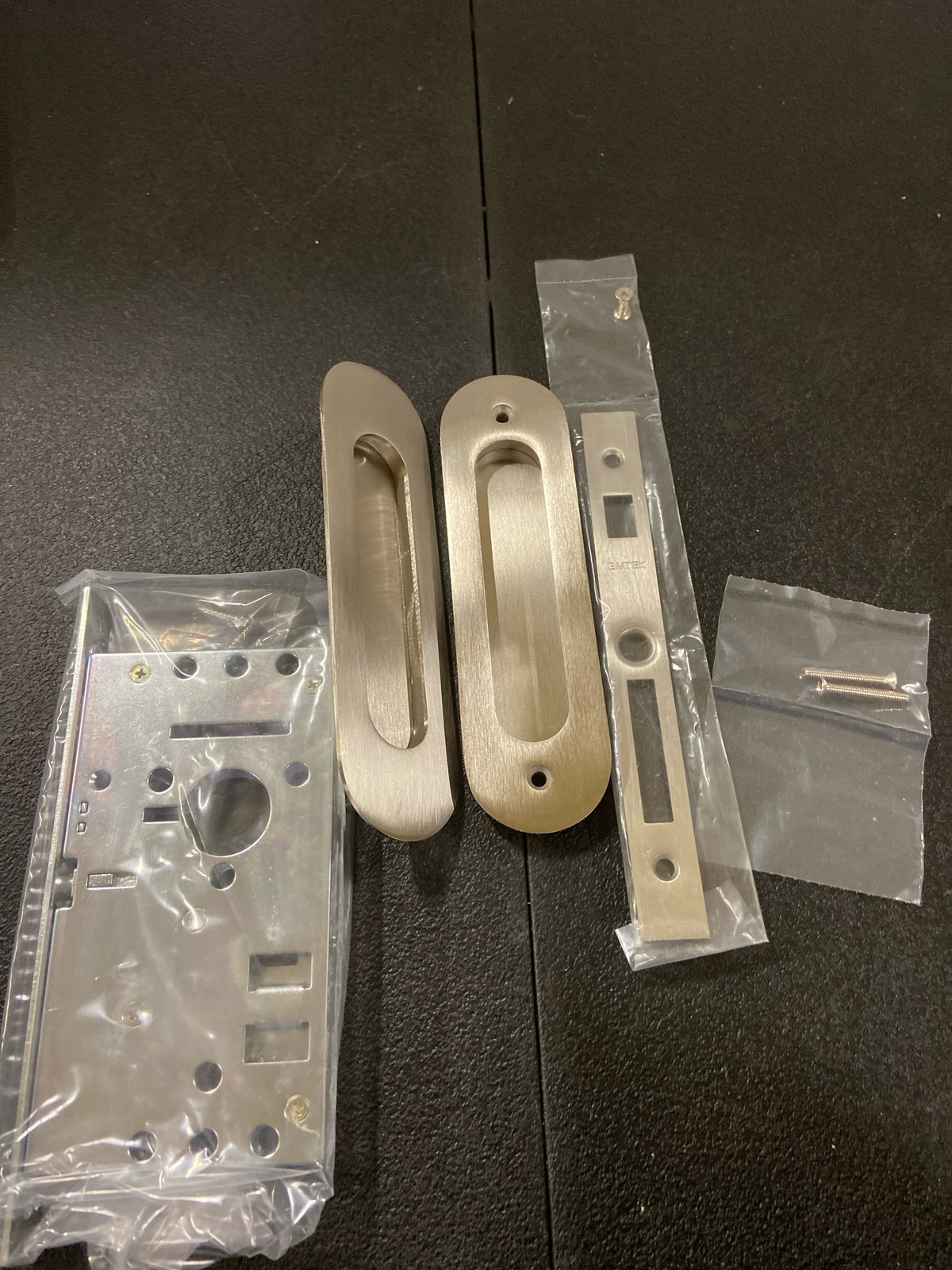 Emtek 2166US15138 Satin Nickel Dummy Pocket Door Pull for 1-3/8" Doors