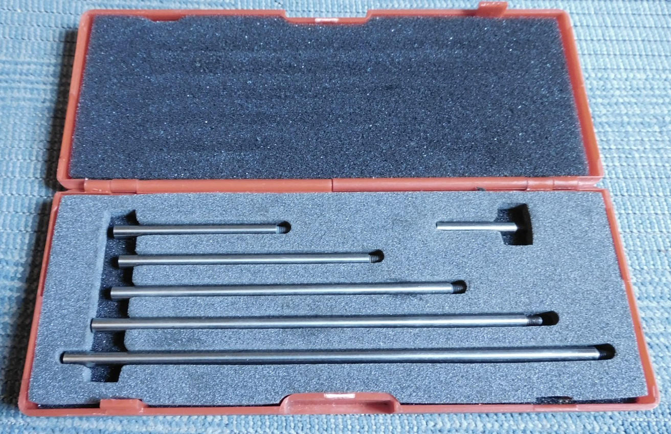 Anytime Tools AT206580, 6-piece Dial & Digital Indicator Extension Stem Rod Set.