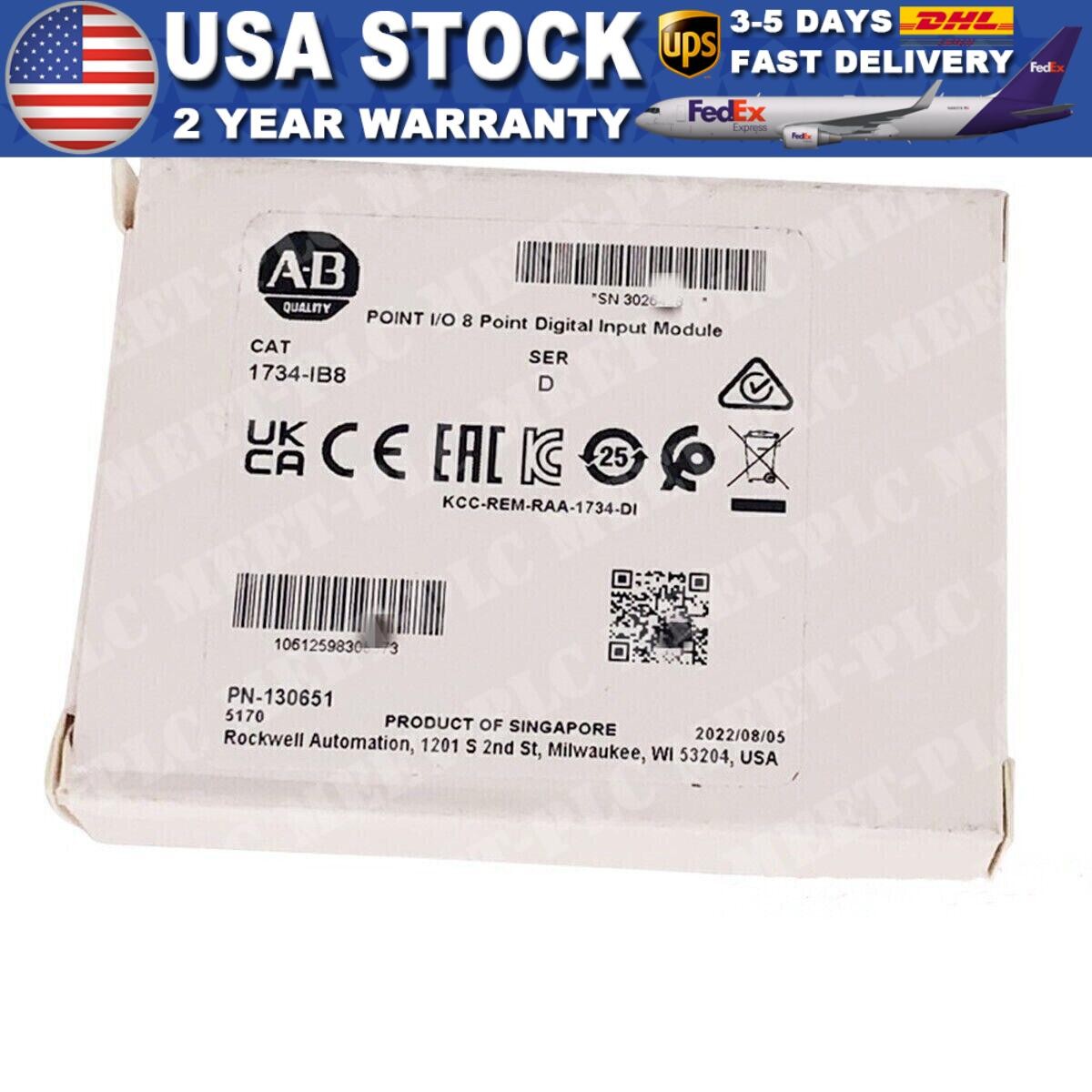 NEW AB 1734-IB8 POINT I/O 8 Point Digital Input Module 1734IB8 US Free Tax