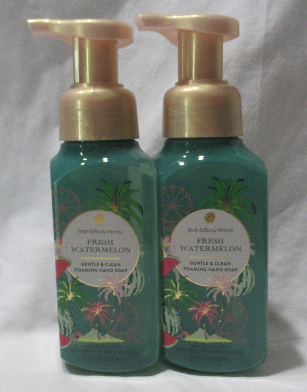 Bath & Body Works Gentle & Clean Foaming Hand Soap Lot Set 2 FRESH WATERMELON