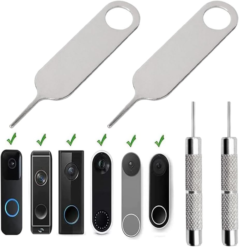 4 Pack Doorbell Key Tool Kit Release Pin for Arlo and Nest Doorbells